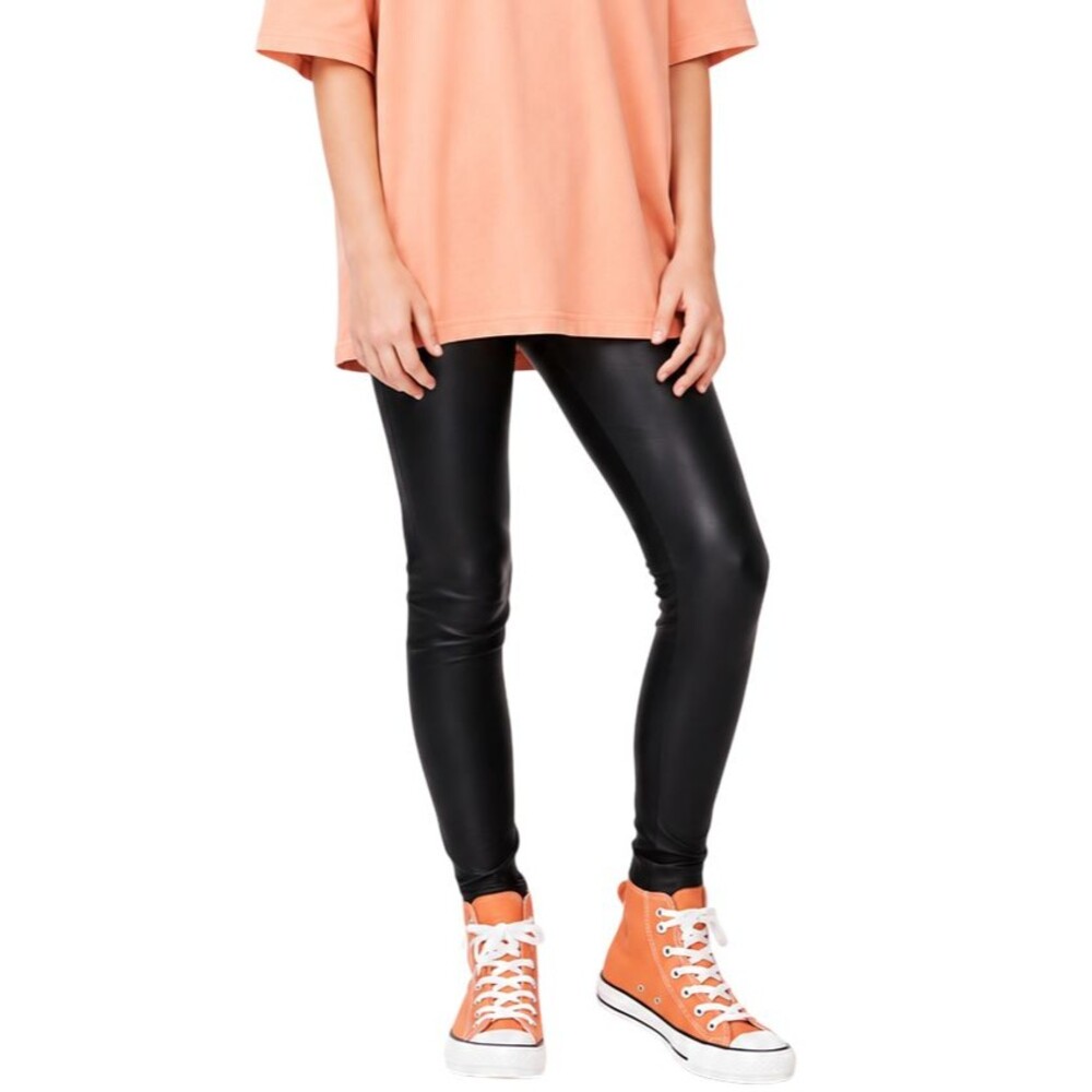 NEW Spanx Girls Fuax Leather Leggings Kids Youth Large Non Shaping Comfortable
